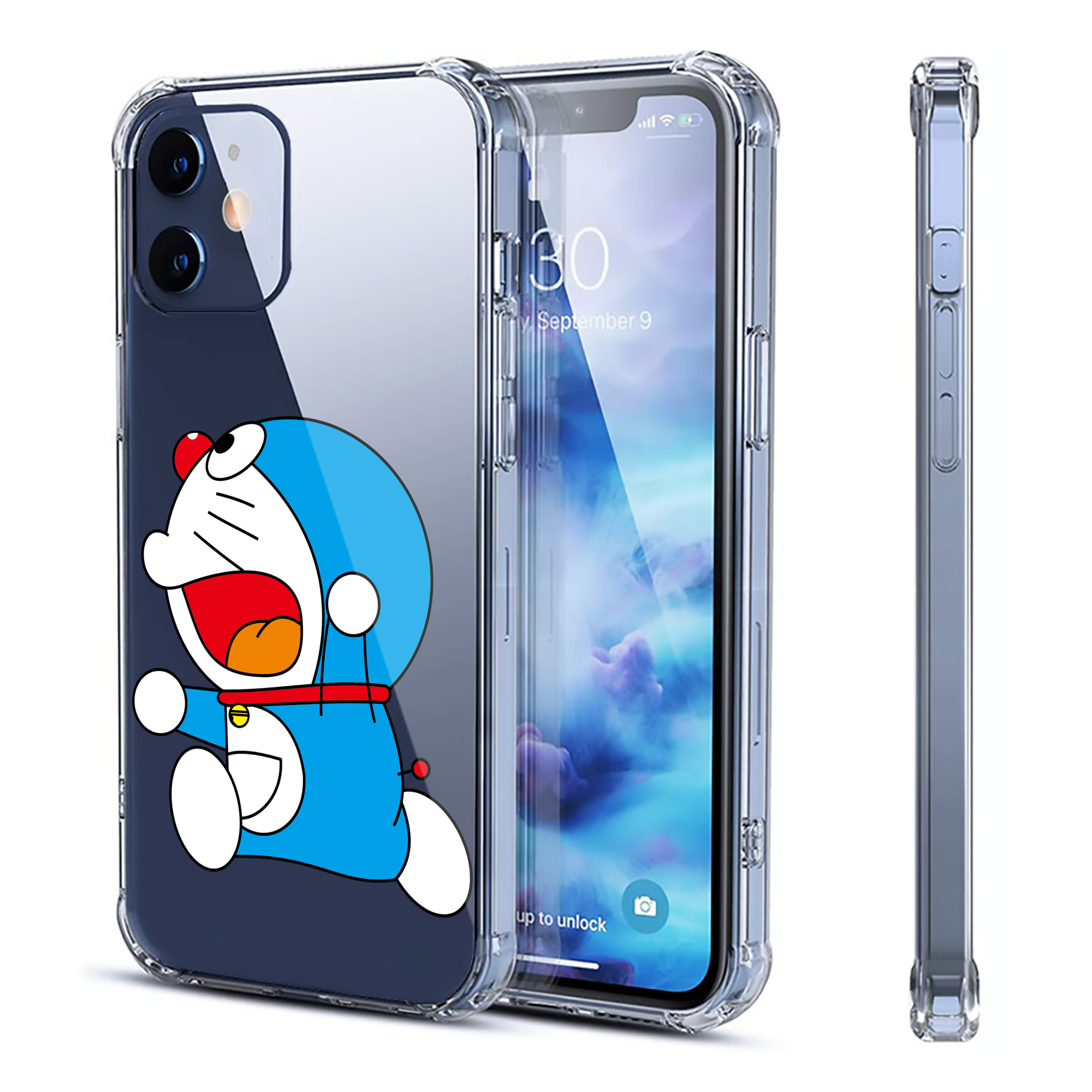 （画像用） ドラえもん Doraemon 【iPhone 12シリーズ対応】透明スマホケース（クリアソフトケース）